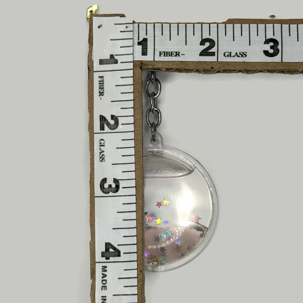 Clear Bubble Snow Globe Keychain